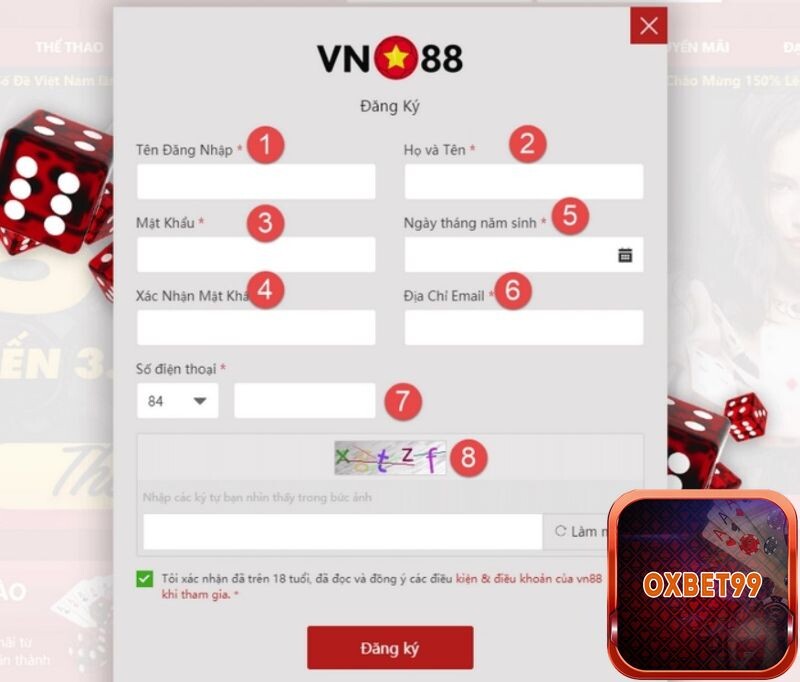 Những thông tin bạn cần điện khi đăng ký tài khoản tại VN88
