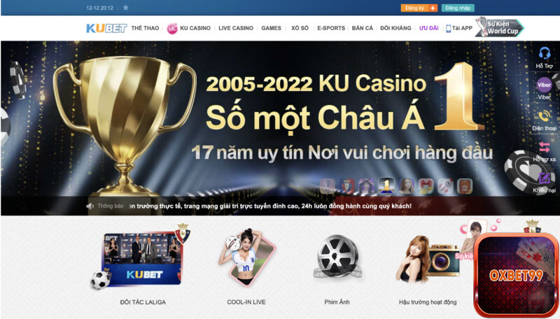 Kubet - Nhà cái cá cược trực tuyến uy tín số 1 châu Á 