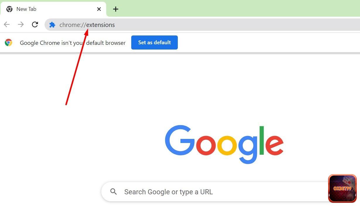 Tìm kiếm mục Extensions trên thanh tìm kiếm